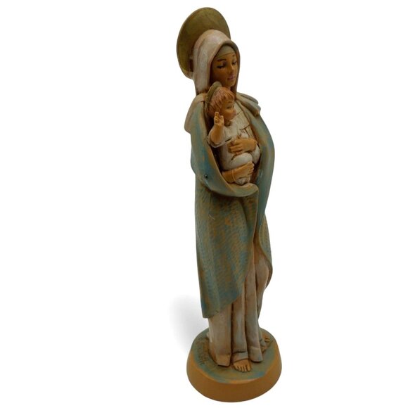 FONTANINI Simonetti Virgin Mary and Child Jesus 80s Figurine Italy Vintage 7" - Picture 3 of 11